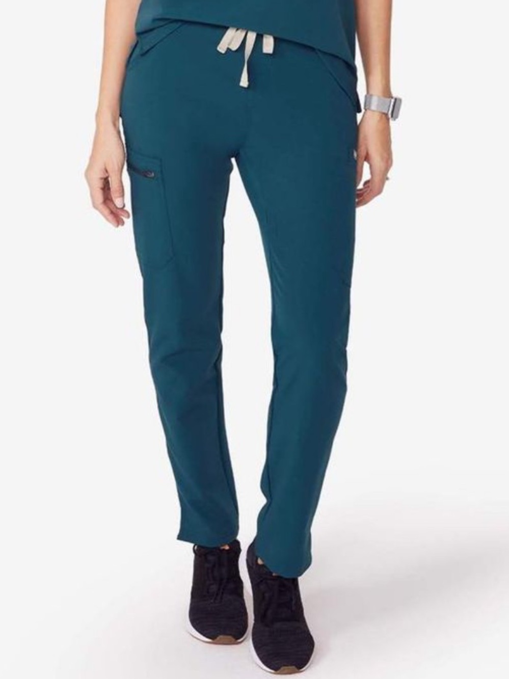 Figs Yola Skinny Scrub Pants in Teal Blue Green Size XS